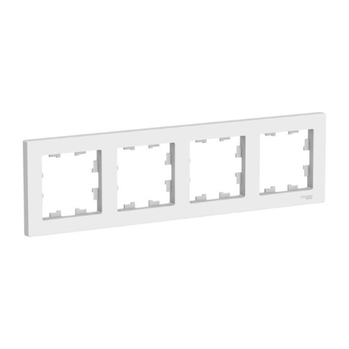 Рамка AtlasDesign ATN000104, 4-х постовая, универсальная, белая