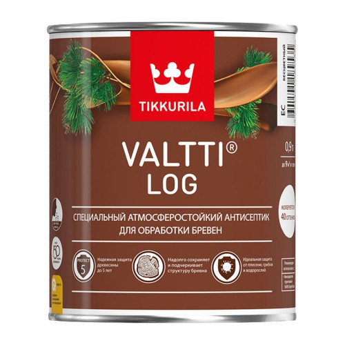 Антисептик Tikkurila/Tikkivala Valtti Log EC (0,9 л)