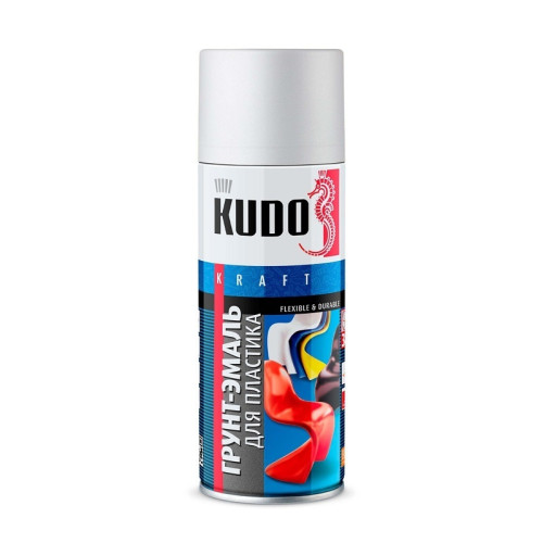Грунт-эмаль аэрозольная для пластика Kudo KU-6003 белая (0,52 л)