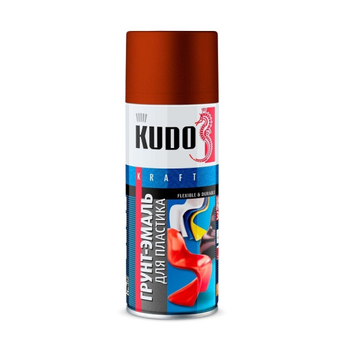 Грунт-эмаль для пластика Kudo KU-6011 коричневая RAL 8017 (0,52 л)