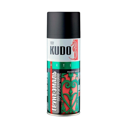 Грунт-эмаль по ржавчине Kudo KU-319005 RAL 9005 чёрный (0,52 л)