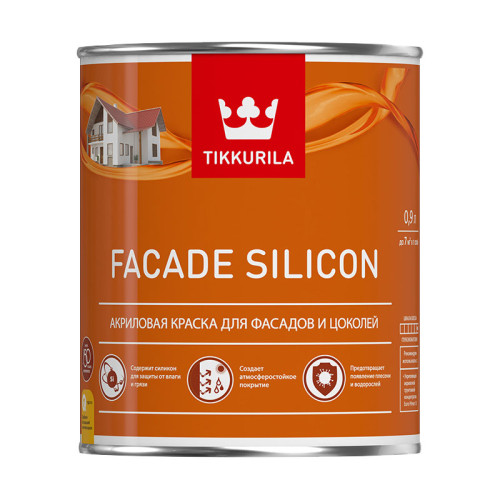 Краска фасадная Tikkurila/Tikkivala Facade Silicon основа C глубокоматовая (0,9 л)
