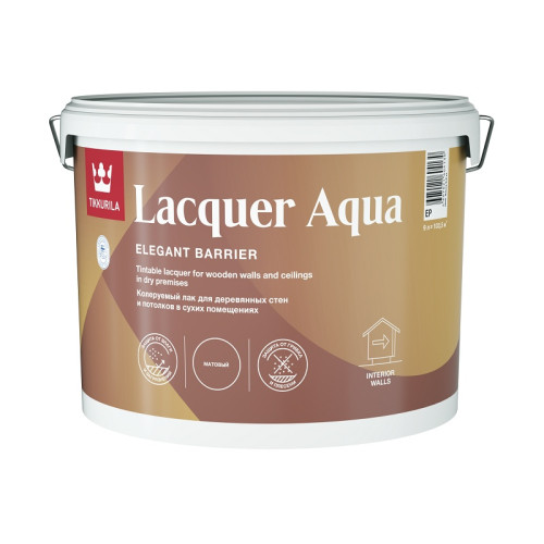 Лак интерьерный Tikkurila/Tikkivala Lacquer Aqua EP полуглянцевый (9 л)