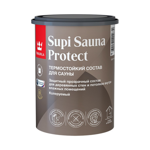 Защитный состав для саун Tikkurila/Tikkivala Supi Sauna Protect п/мат. (0,9 л)