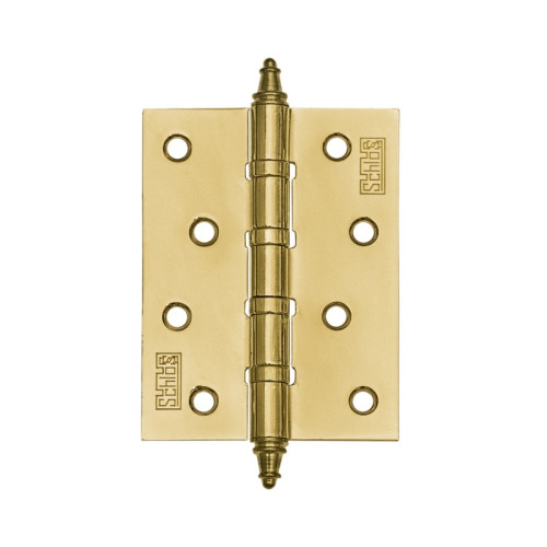 Петля SCHLOSS 21024 4ВВ 100х75х2,5 мм с/колп, золото (2 шт) (10/40)