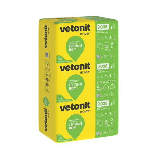 Плита Vetonit Теплый Дом 1170х610х100 мм, 7 шт