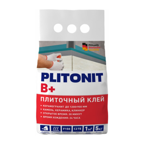 Клей для плитки и камня Plitonit B+ (5 кг)