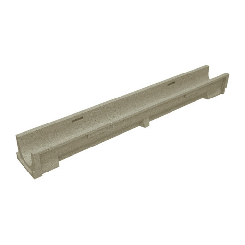 Лоток водоотводный Standartpark Basic DN100, 1000х140х100 мм, полимербетон 7030
