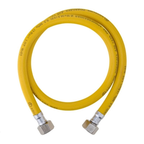 Подводка гибкая д/газа Aqualink, желтая, 1/2