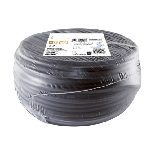 Провод ВВГмб-Пнг-LS 2х1,5 мм², черный (бухта-100 п.м.)