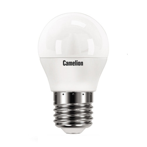 Лампа светодиодная Camelion LED E27, шар, 8Вт, 230В, 4000К, нейтральный свет